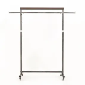 Adjustable Steel Clothes Rack with Wheels, Meoktong, Pearl Grey