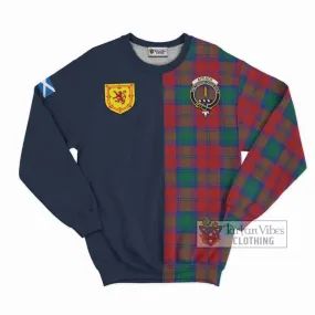 Affleck Tartan Sweatshirt Alba with Scottish Lion Royal Arm Half Style