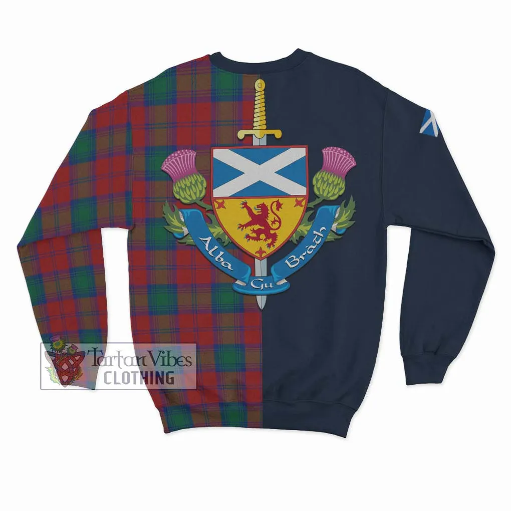 Affleck Tartan Sweatshirt Alba with Scottish Lion Royal Arm Half Style