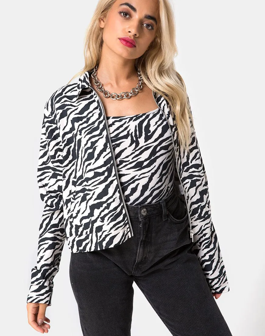 Agatha Jacket in 90's Zebra