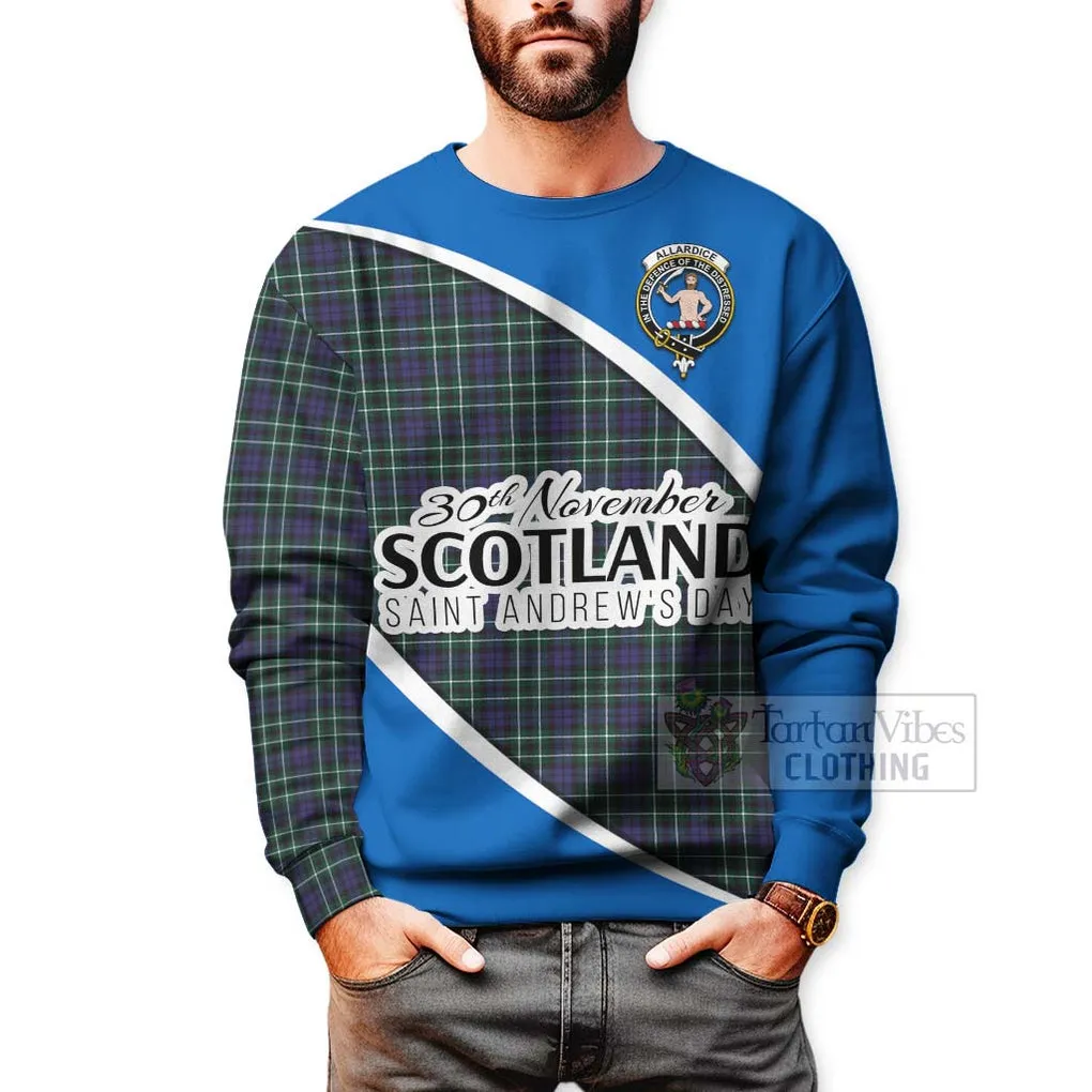 Allardice Family Crest Tartan Sweatshirt Celebrate Saint Andrew's Day in Style