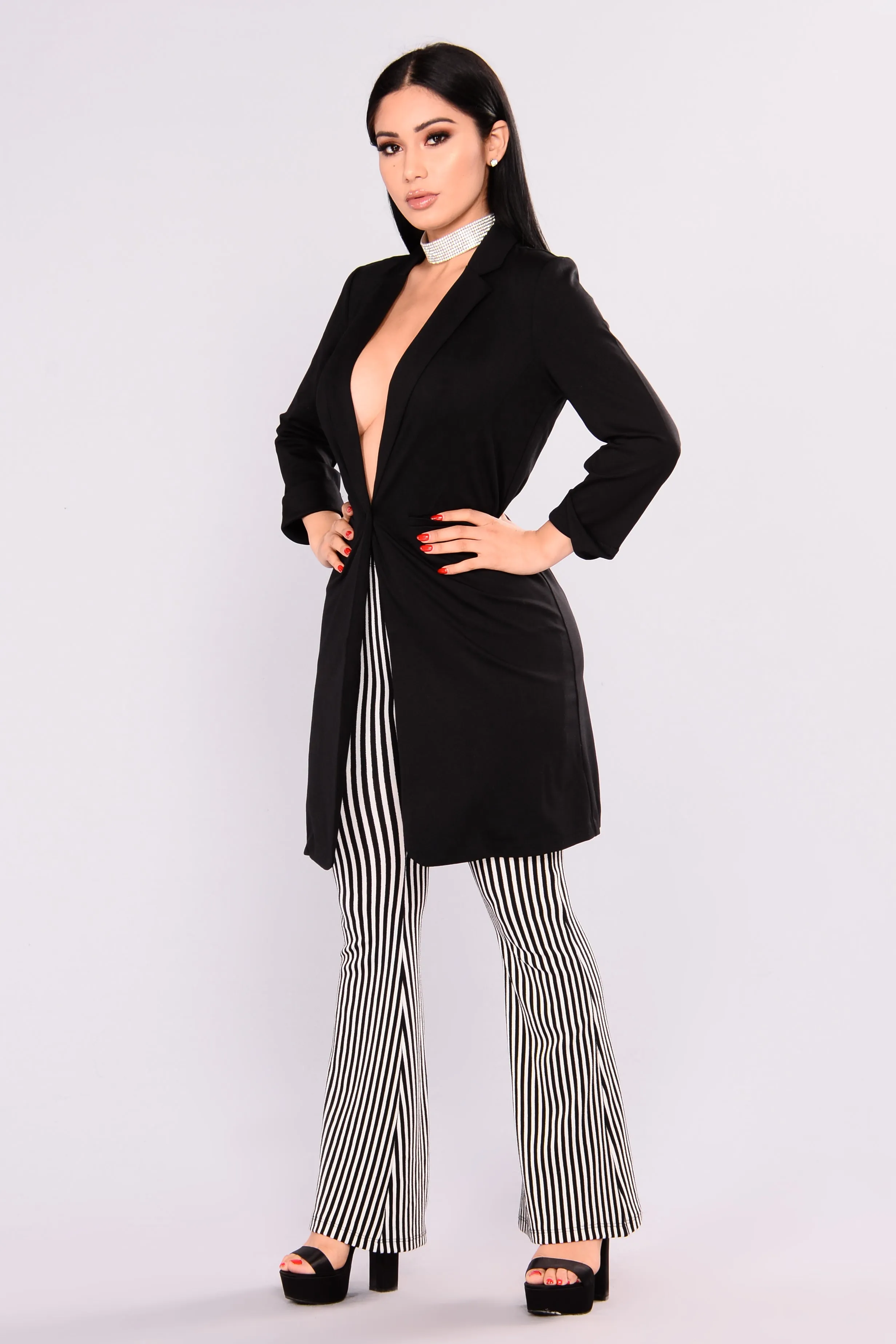 Amy Long Blazer - Black