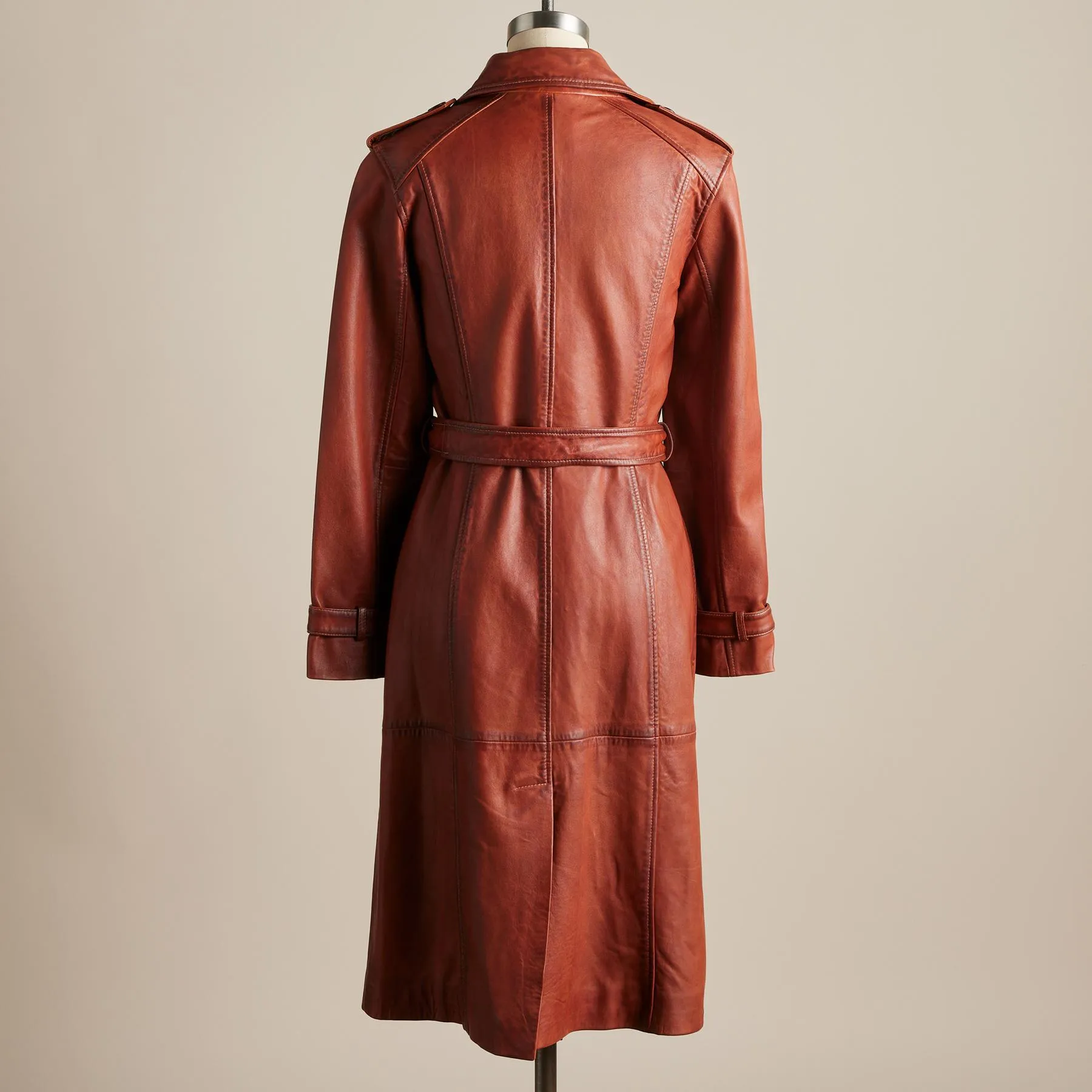 Araminta Leather Trench Coat