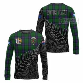 Armstrong Crest Tartan Long Sleeve T-Shirt with New Zealand Silver Fern Half Style