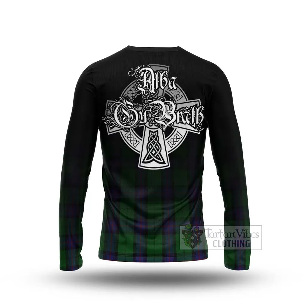 Armstrong Tartan Long Sleeve T-Shirt Featuring Alba Gu Brath Family Crest Celtic Inspired