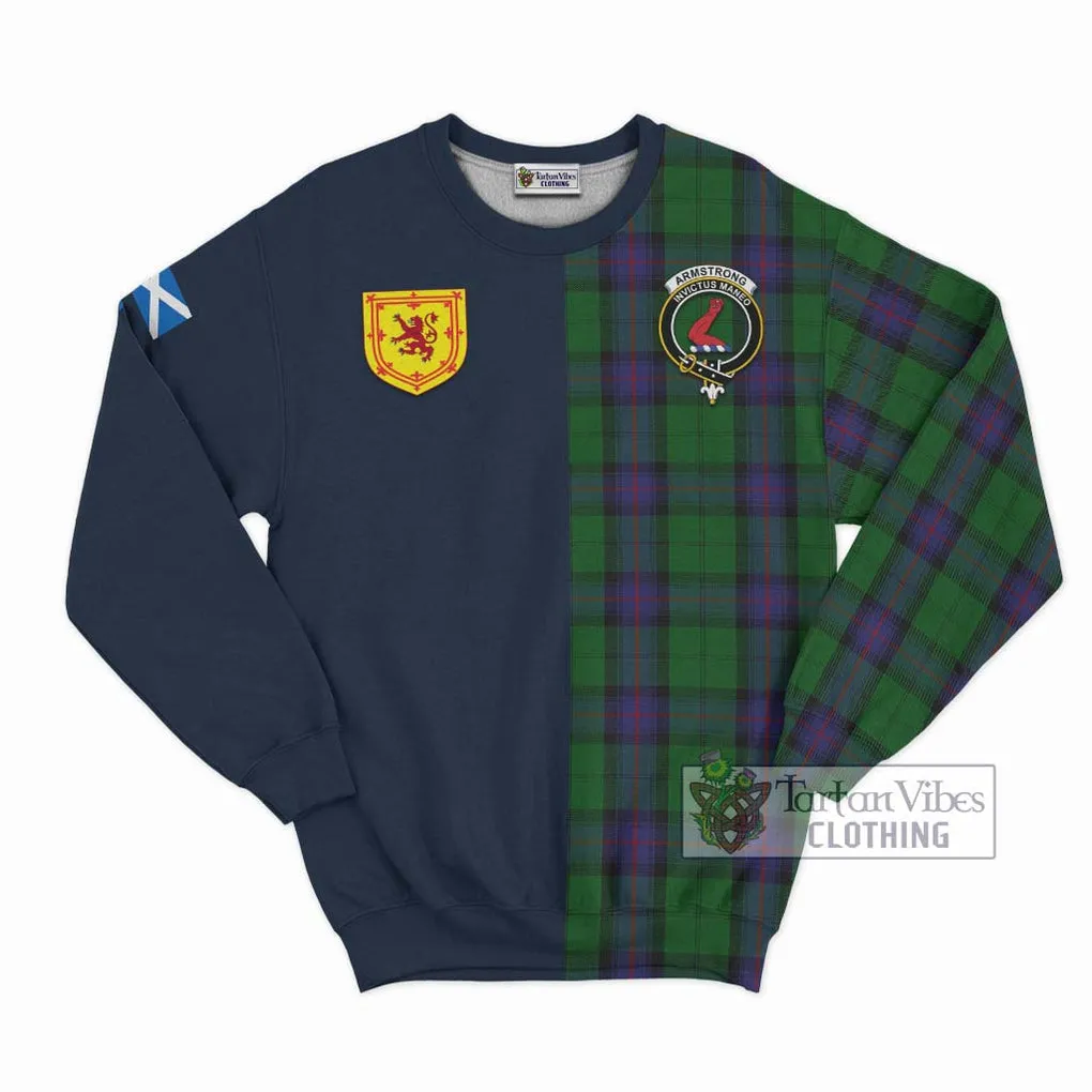 Armstrong Tartan Sweatshirt Alba with Scottish Lion Royal Arm Half Style