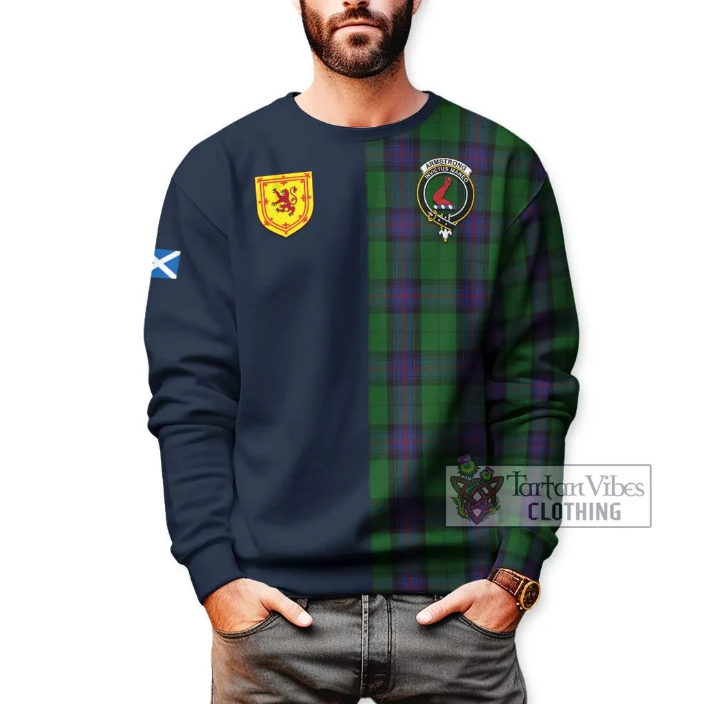 Armstrong Tartan Sweatshirt Alba with Scottish Lion Royal Arm Half Style