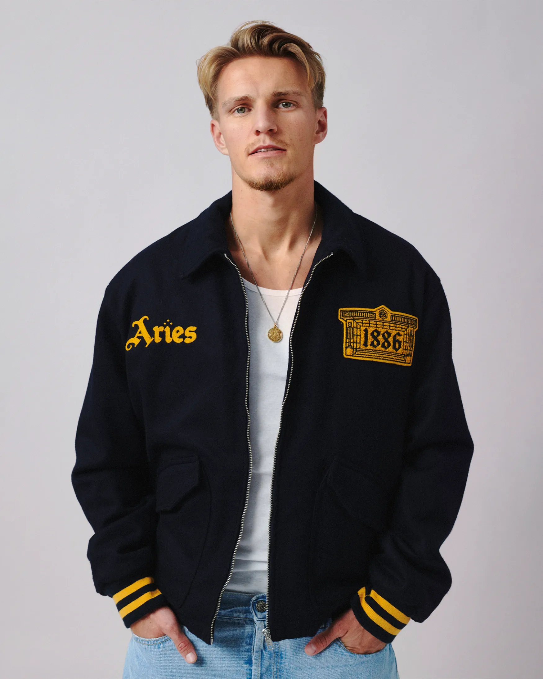 Arsenal X Aries Wool Bomber Jacket