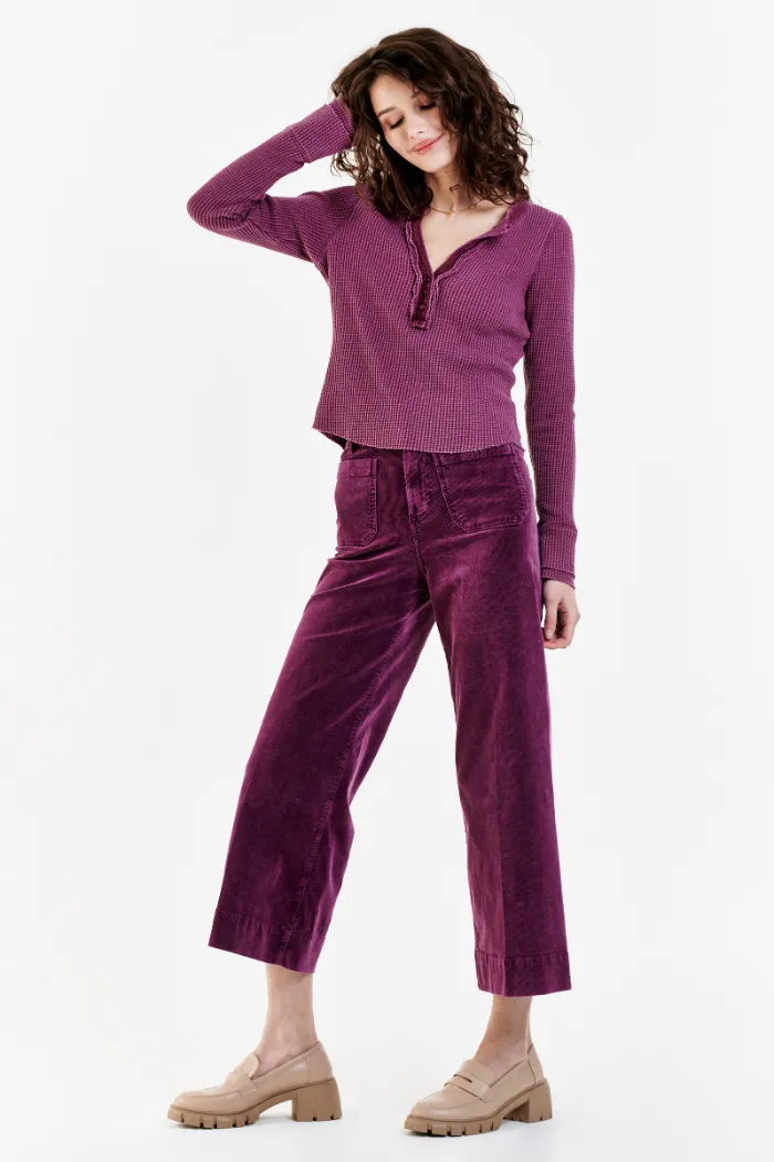 Audrey Super High Rise Cropped Wide Leg Pants