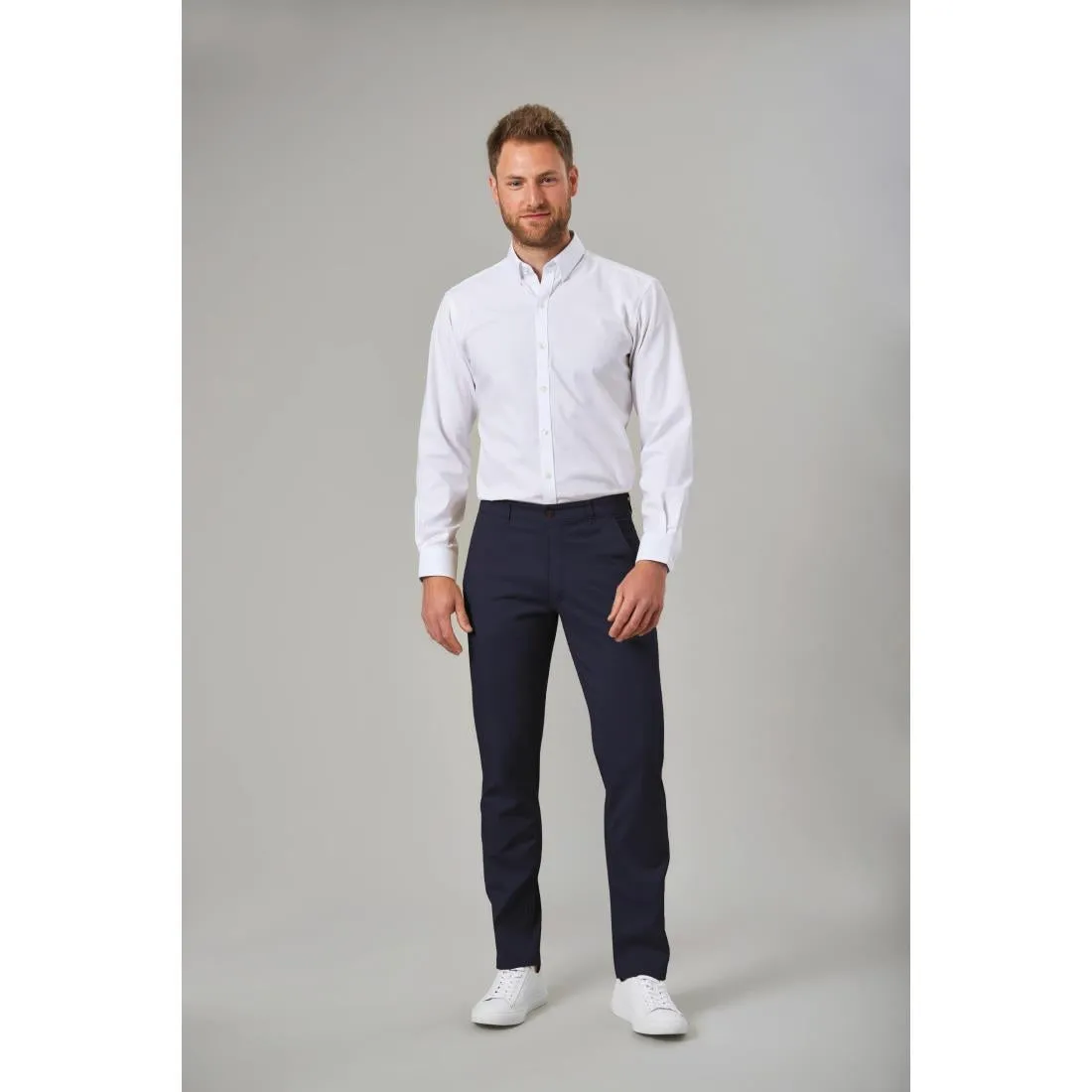 BA080-32 Brook Taverner Mens Miami Slim Fit Chinos Navy 32"