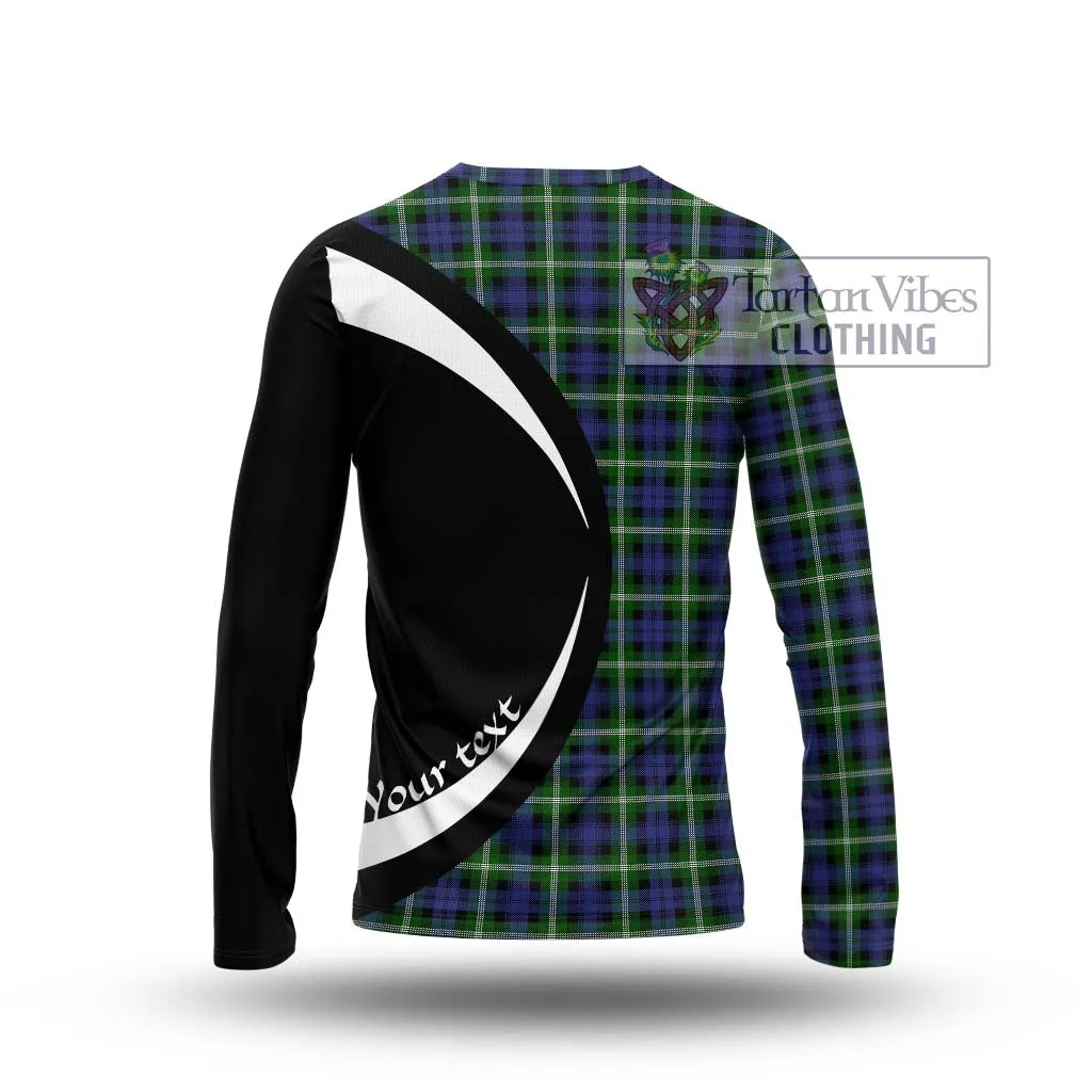 Baillie of Polkemmet Tartan Long Sleeve T-Shirt with Family Crest Circle Style