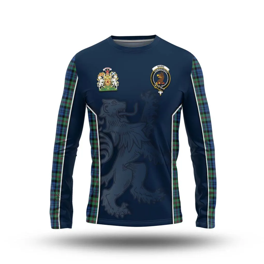 Baird Ancient Tartan Long Sleeve T-Shirt with Family Crest and Lion Rampant Vibes Sport Style