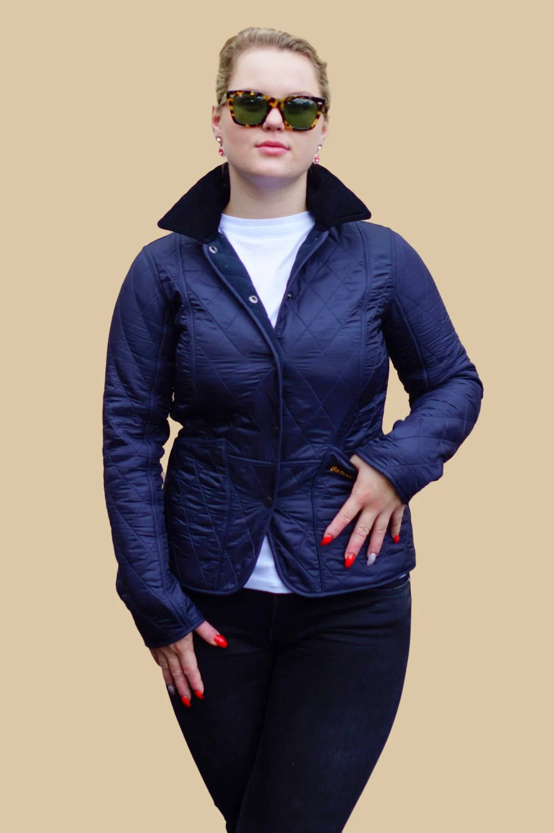 Barbour Ladies Liddesdale Polarquilt Jacket in Navy LQU0363NY91