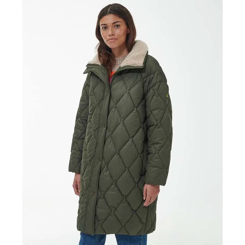 Barbour Samphire Ladies Quilted Coat - Deep Olive