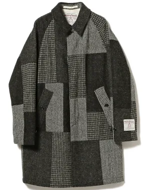 Beams Plus Bal Collar Coat Harris Tweed Patchwork