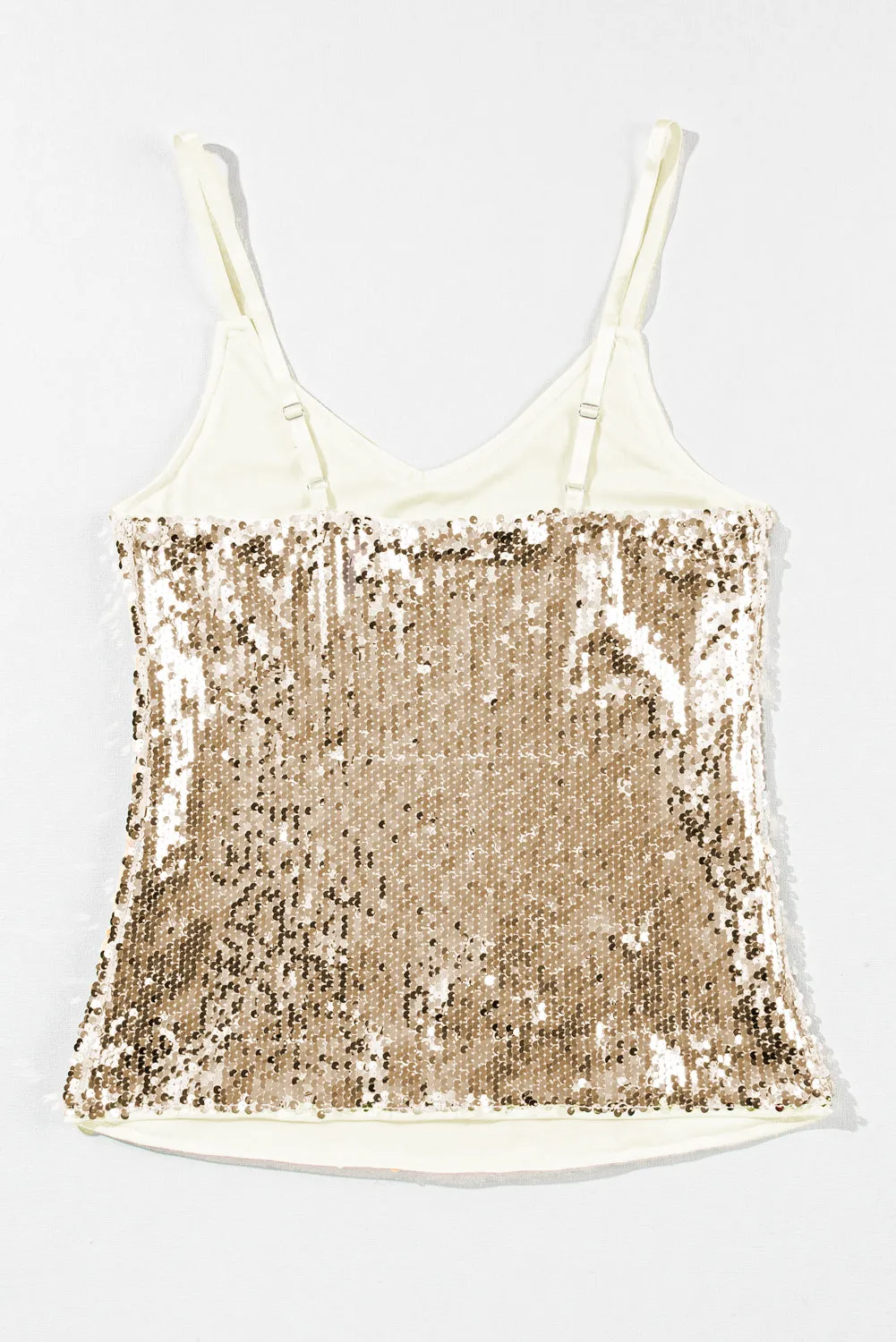 Beige Sequin Camisole