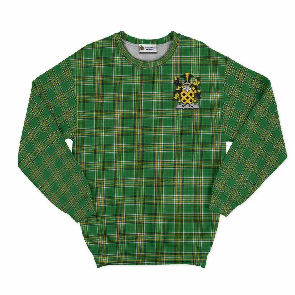 Bellew Irish Clan Tartan Sweatshirt with Coat of Arms