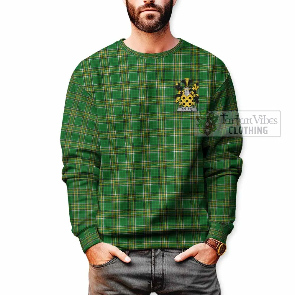 Bellew Irish Clan Tartan Sweatshirt with Coat of Arms