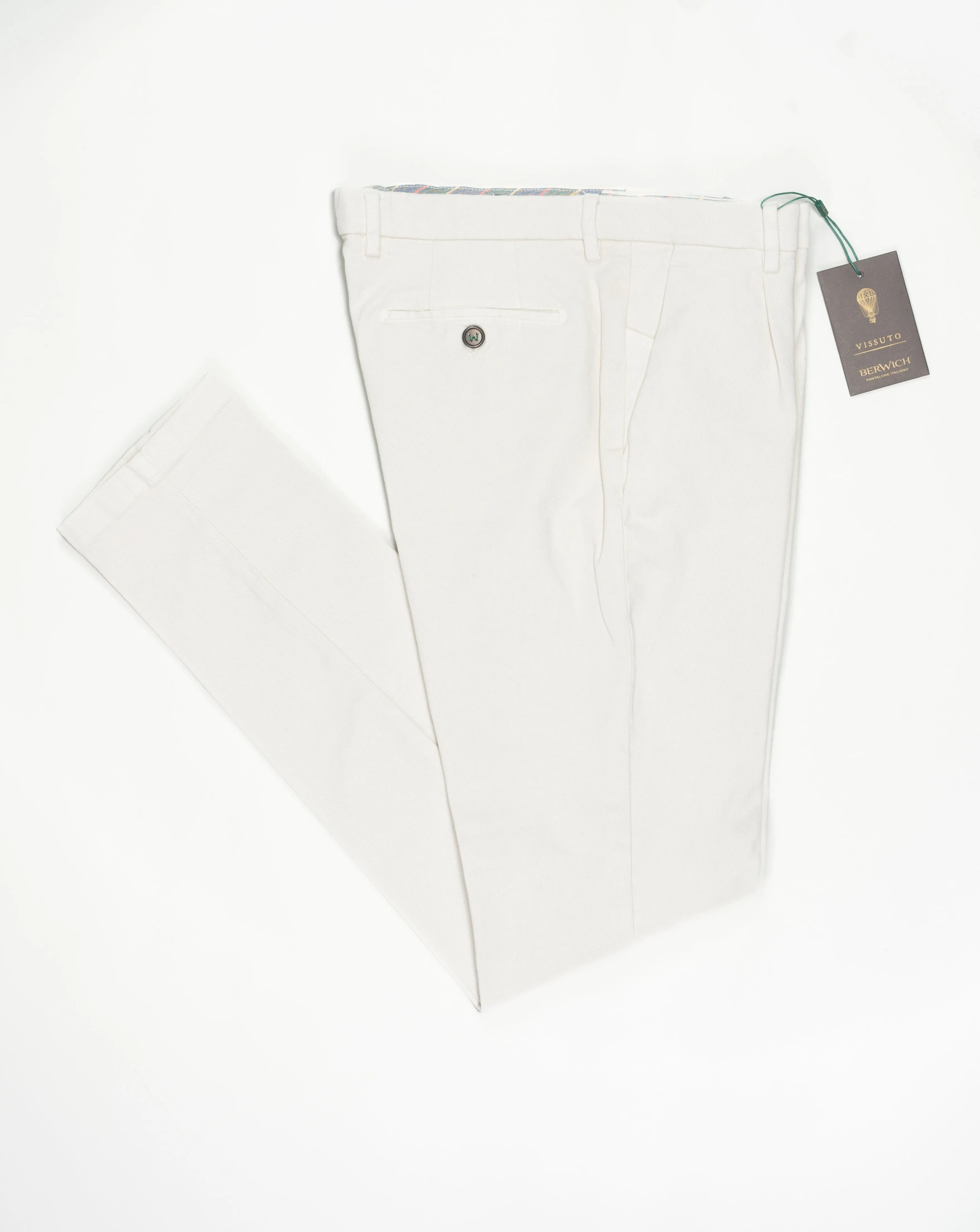 Berwich Garment Dyed Heavy Cotton Chinos / Latte