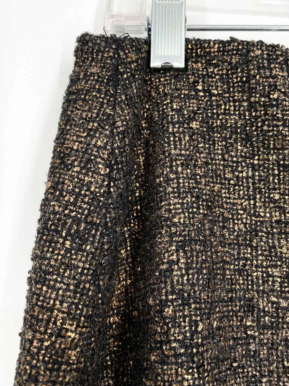 Beth Bowley Women's Black/Gold pencil Tweed Size 10 Skirt