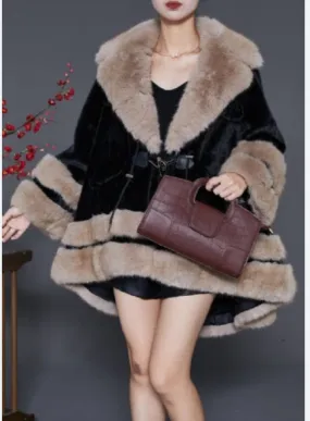 Beulah Style Bohemian Faux Fur Jacket