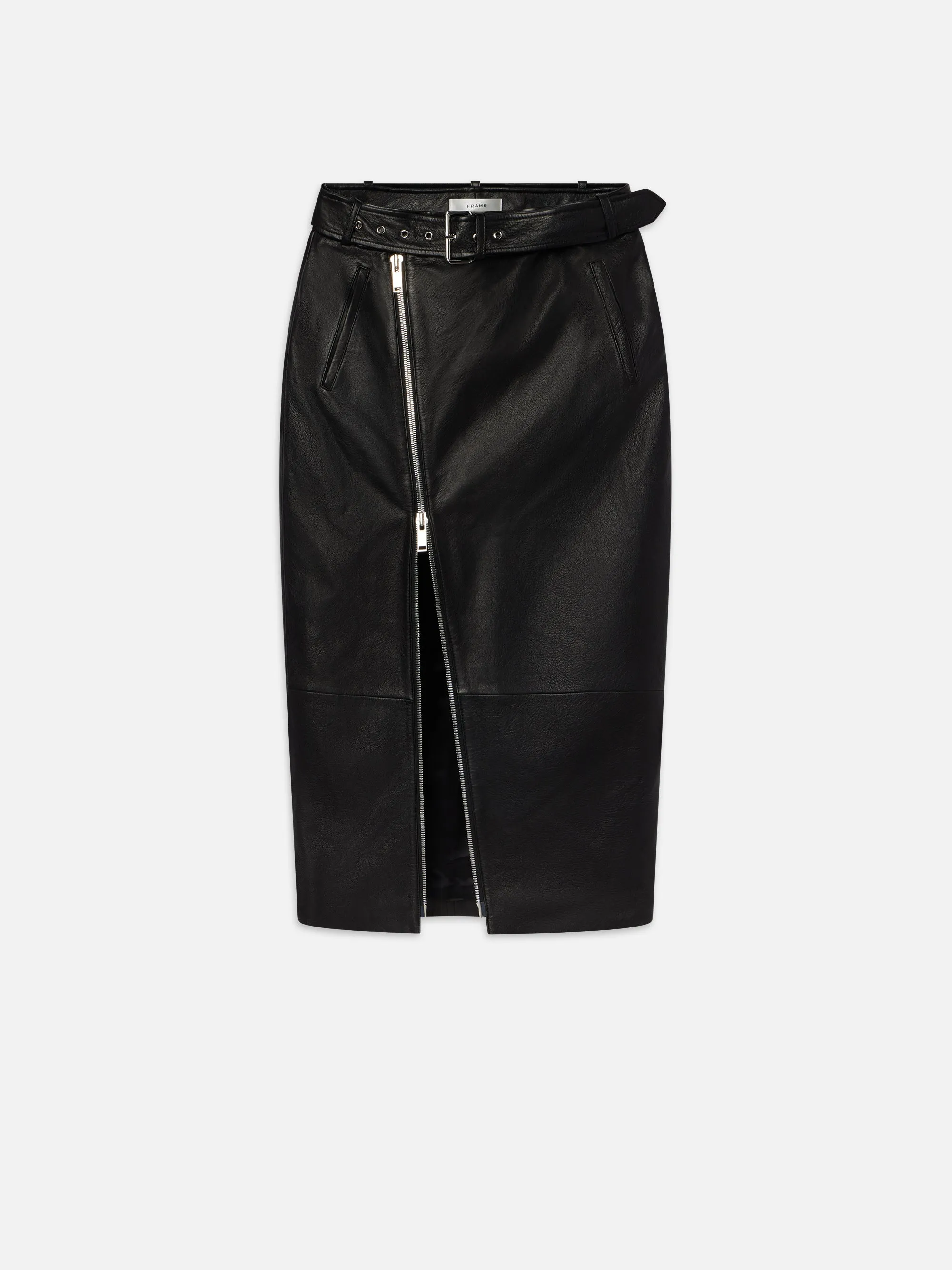 Biker Pencil Skirt -- Black