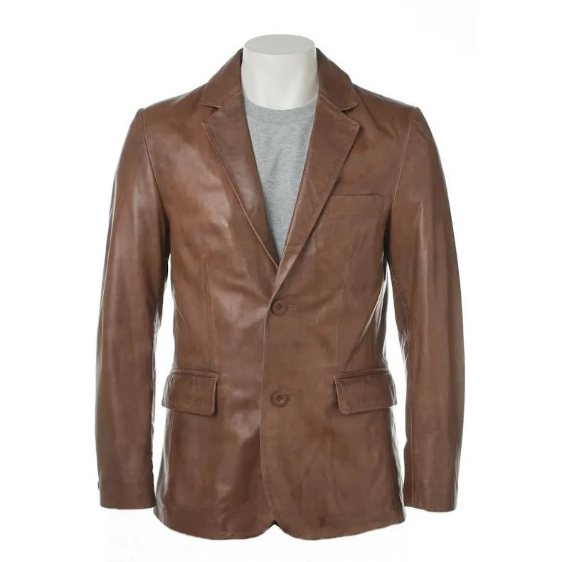 Bixby Mens Leather Blazer