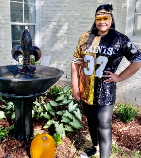 Black and Gold 32 Sequin Jersey