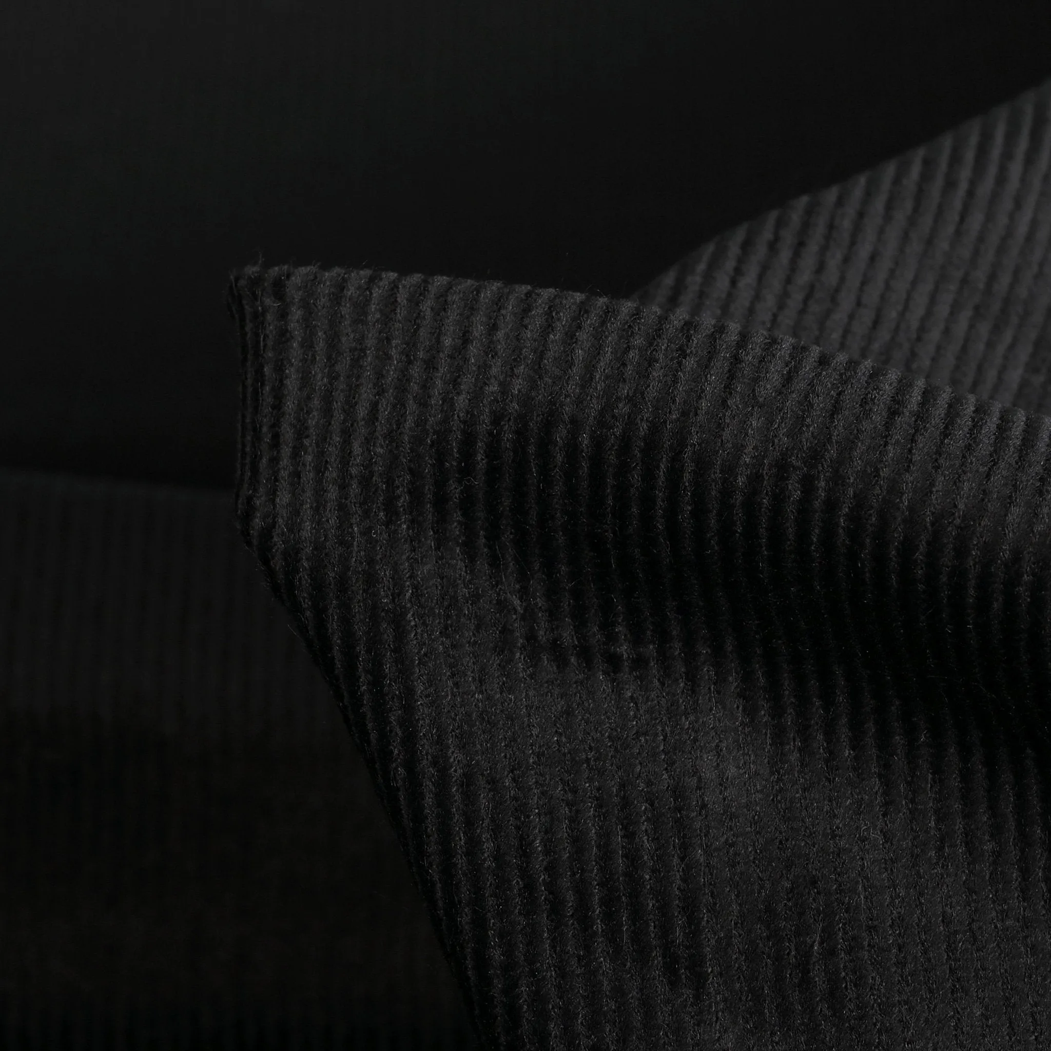 Black Corduroy Fabric 3879