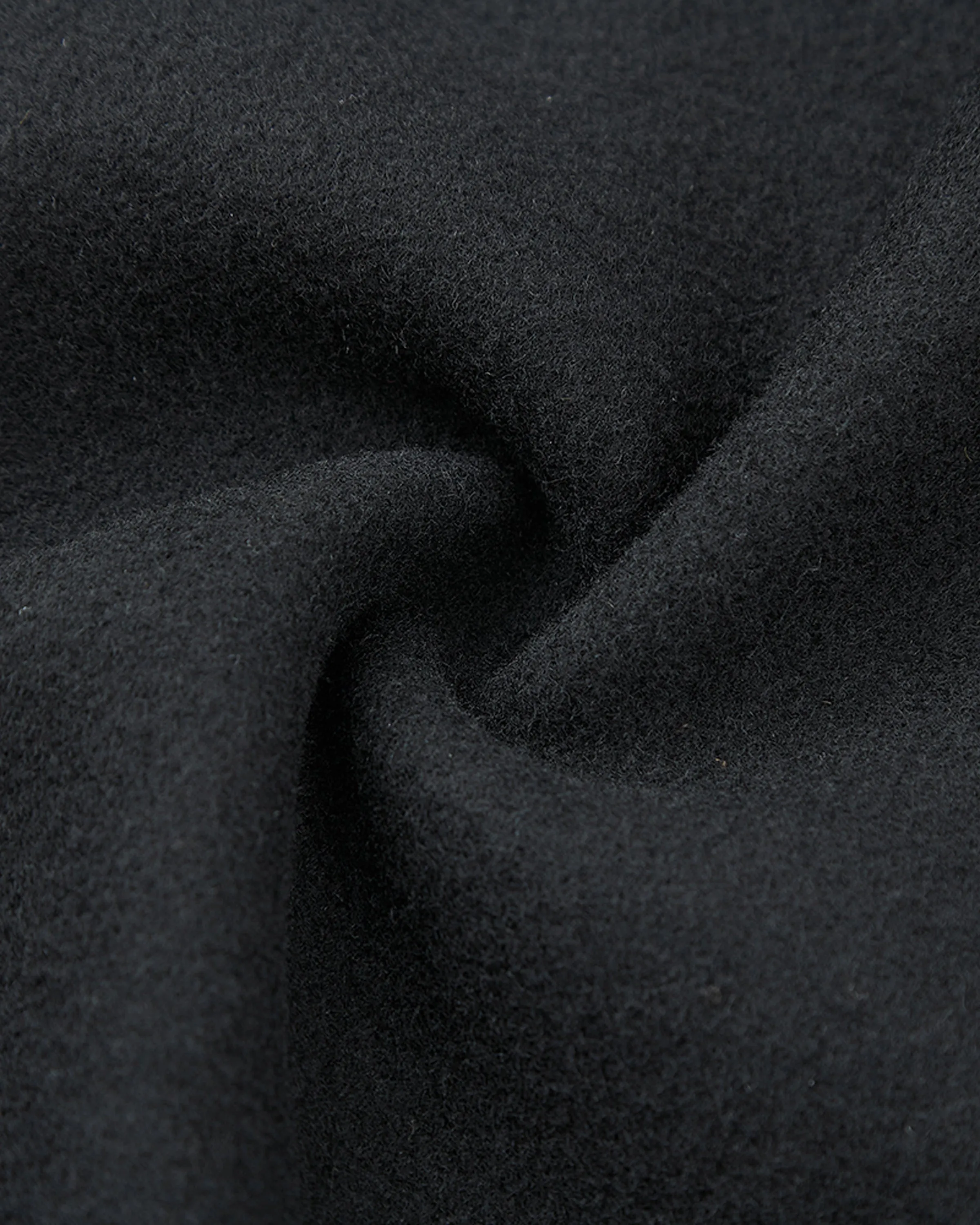 Black Long Wool Cashmere Overcoat Hidden Buttons