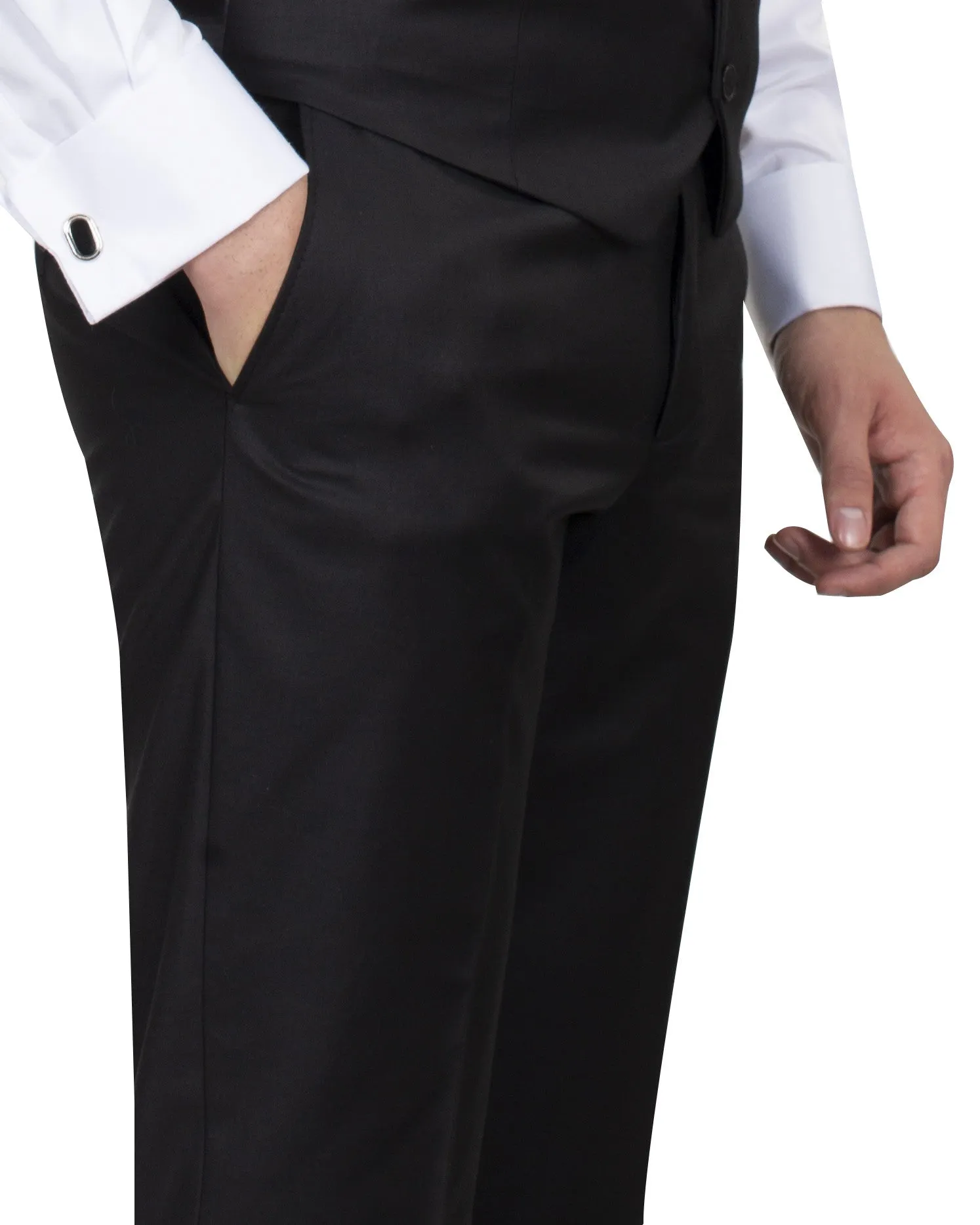 Black Plain Suit Trouser