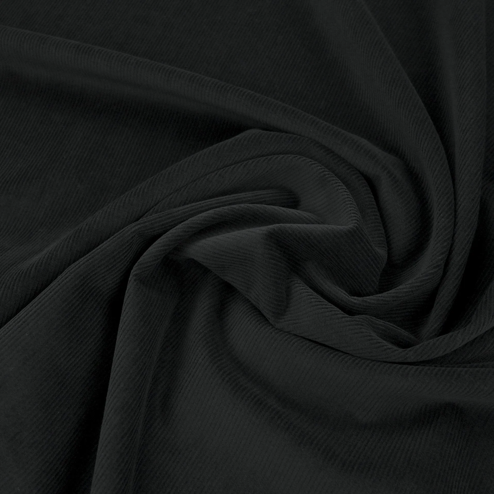 Black Stretch Corduroy Fabric 98187