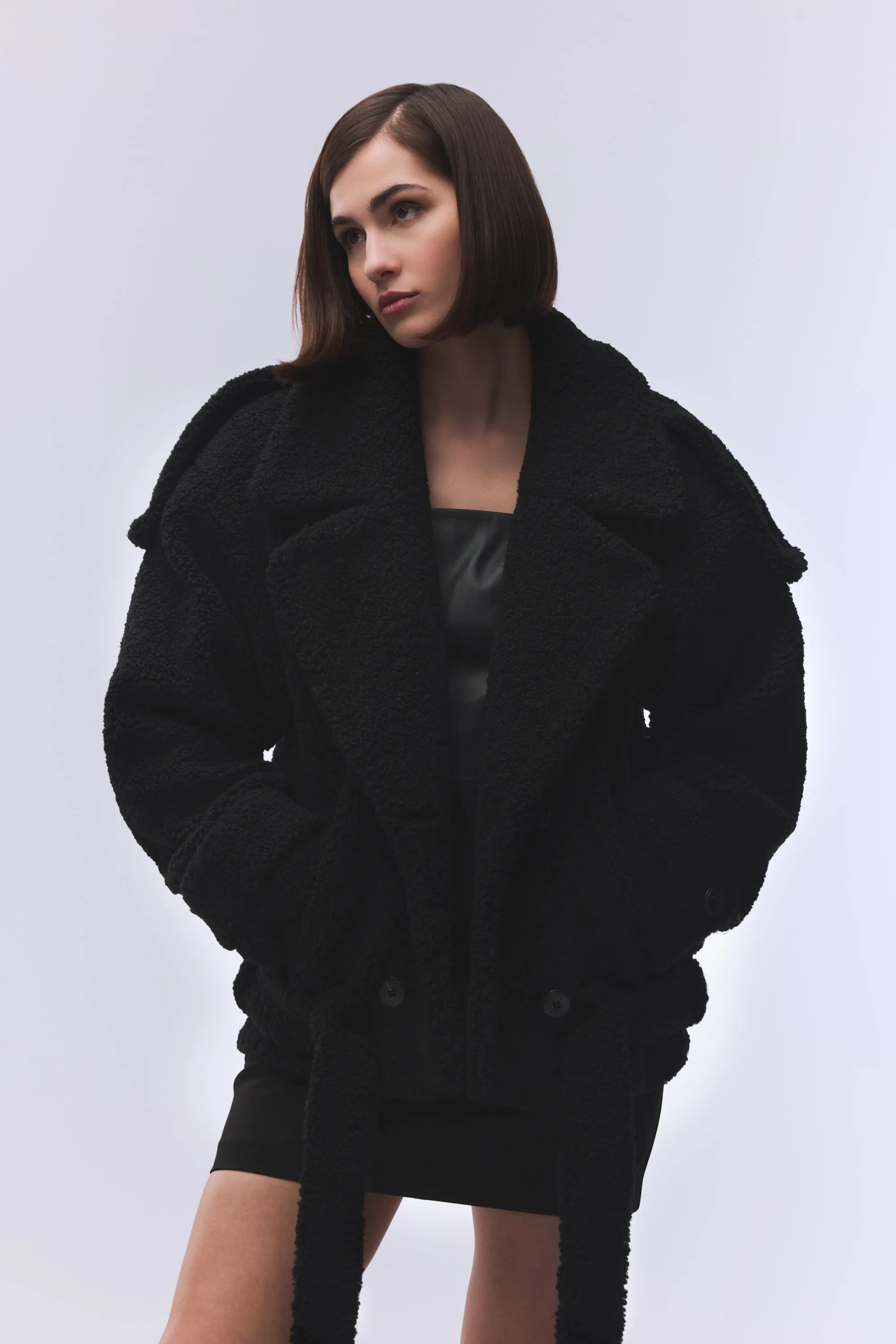 BLACK TEDDY COAT