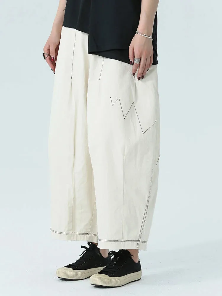 Bolohus Topstitched Wide Leg Pants