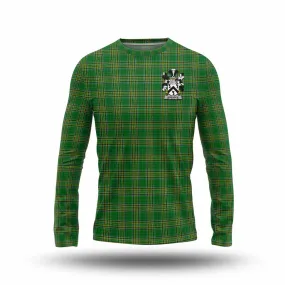 Brenock Irish Clan Tartan Long Sleeve T-Shirt with Coat of Arms