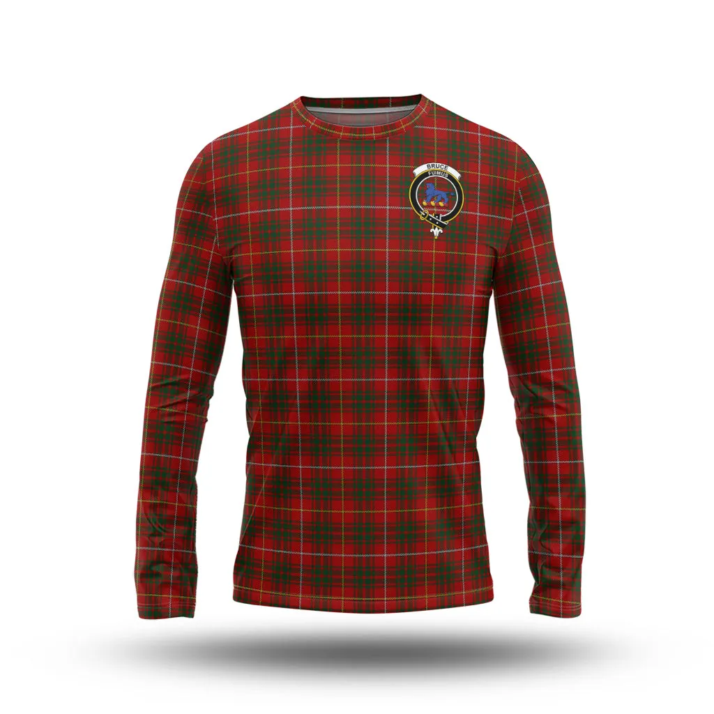 Bruce Tartan Long Sleeve T-Shirt with Family Crest