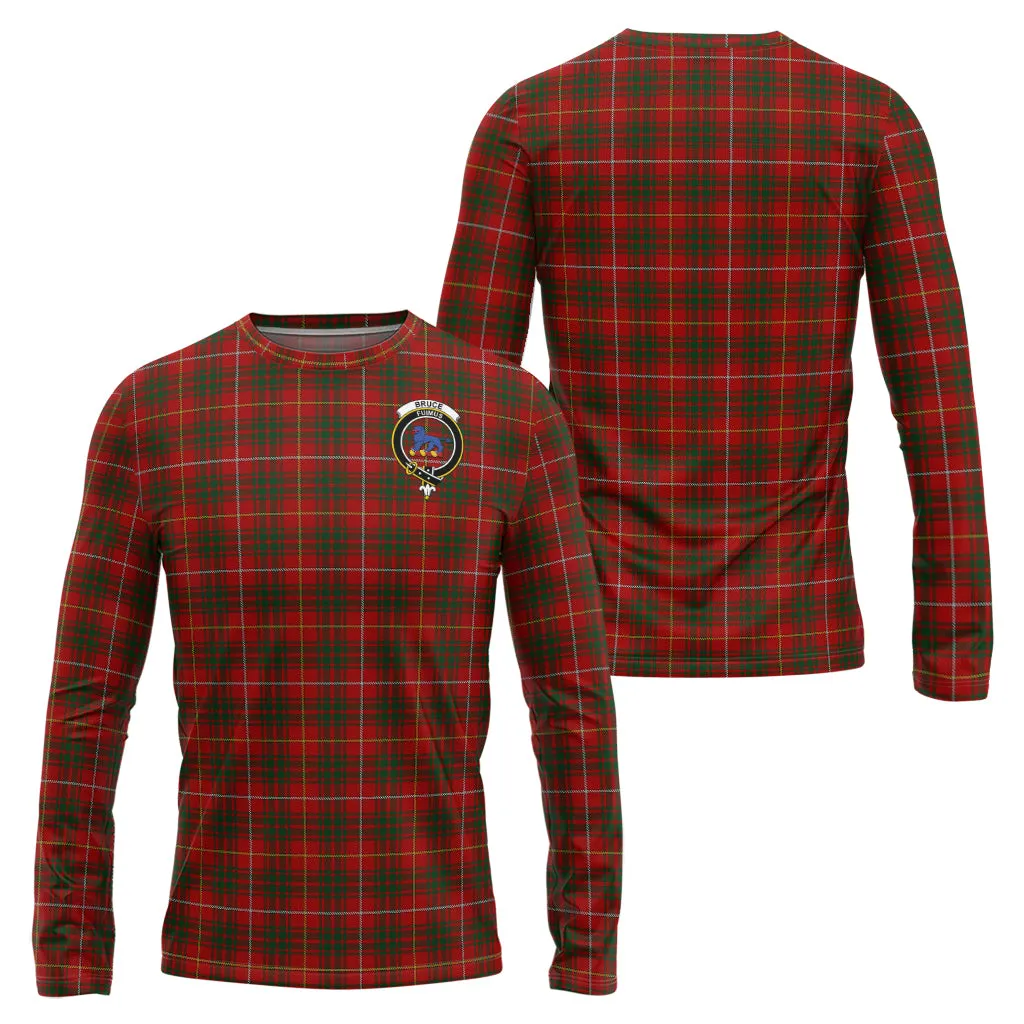 Bruce Tartan Long Sleeve T-Shirt with Family Crest