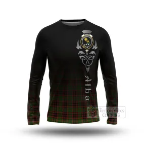 Buchan Tartan Long Sleeve T-Shirt Featuring Alba Gu Brath Family Crest Celtic Inspired