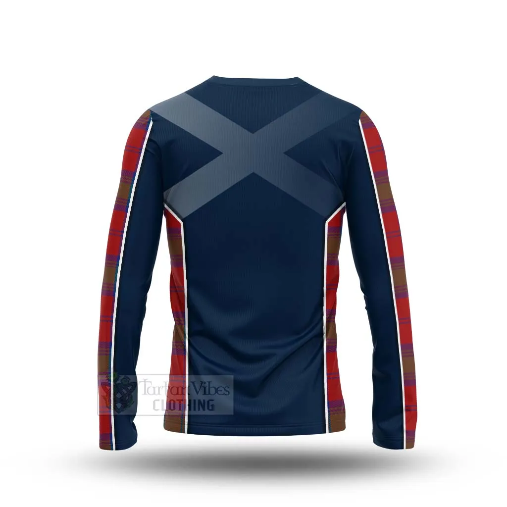 Byres (Byses) Tartan Long Sleeve T-Shirt with Family Crest and Scottish Thistle Vibes Sport Style