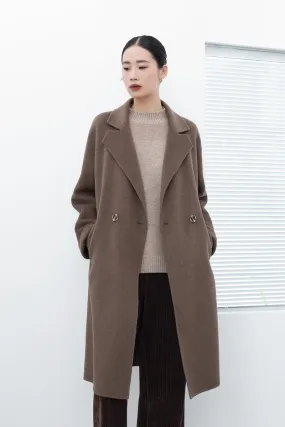 Camel Long Wool Coats