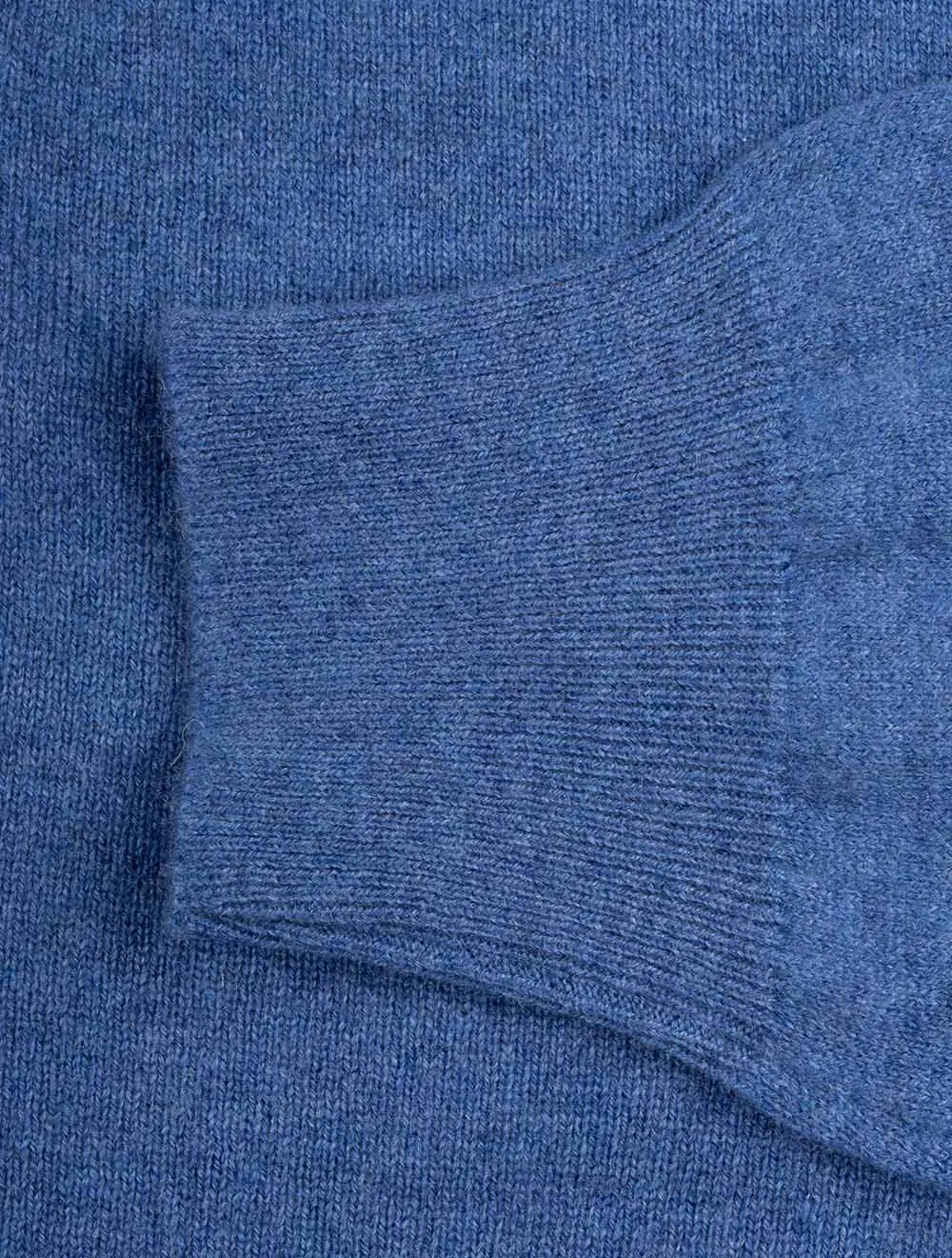 Cashmere Half Zip Blue