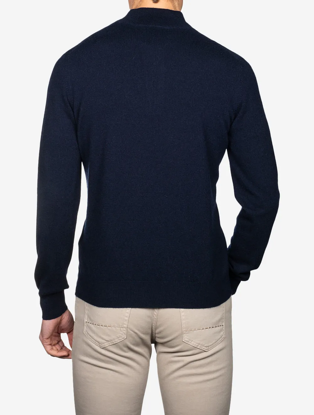 Cashmere Mock Neck Navy