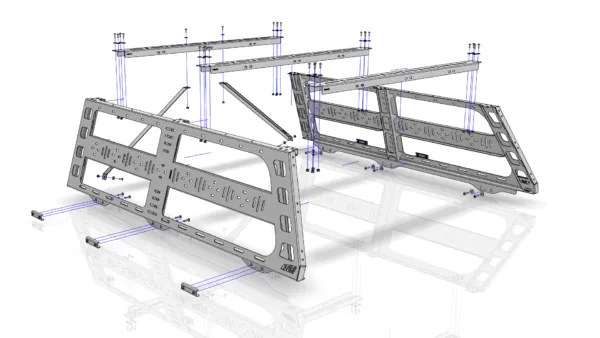 CBI Off Road Ford F150 Cab Height Bed Rack (5'6" bed length) 2004-2022