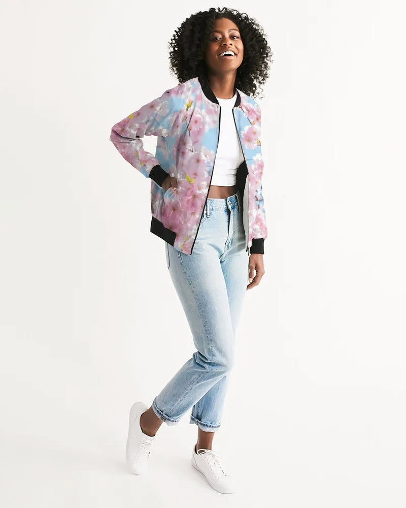 Cherry Blossom Sky Women's Bomber Jacket