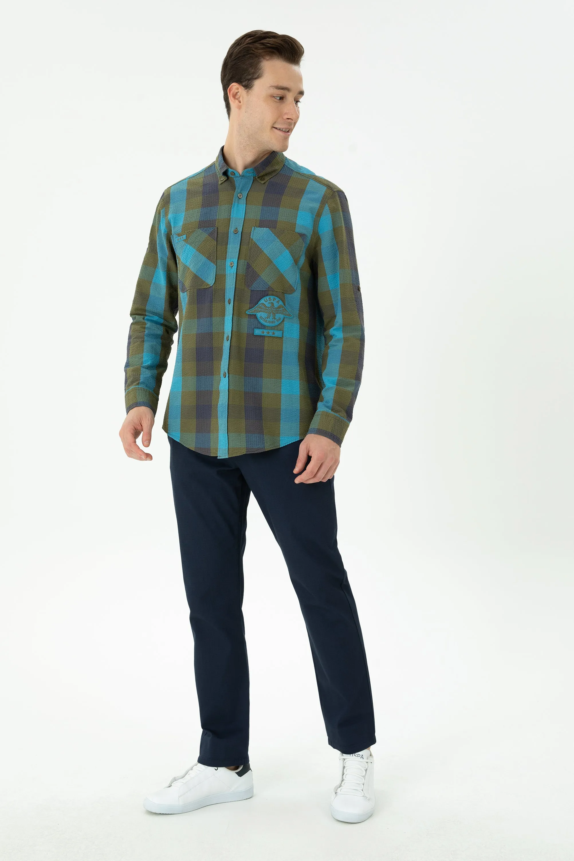 CHINOS KENZI-REG BLUE MARINE - 1675278VR033