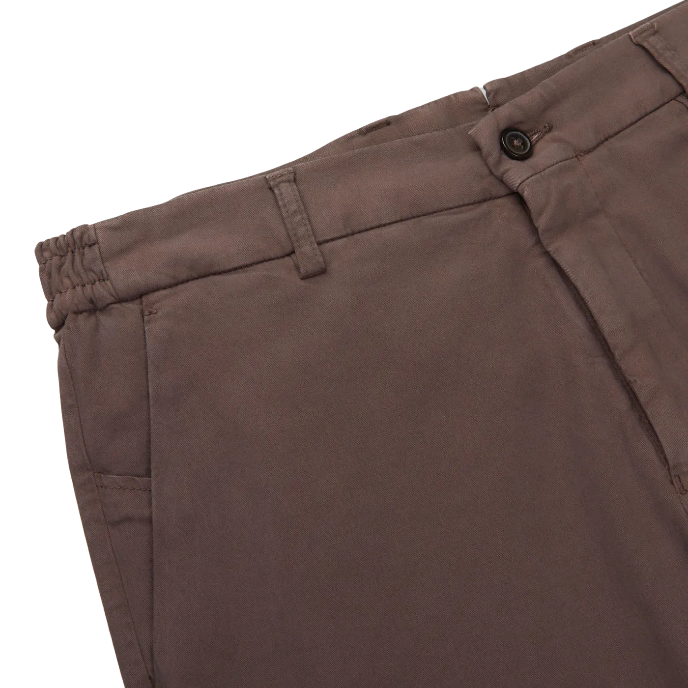 Chocolate Brown Cotton Stretch Chinos