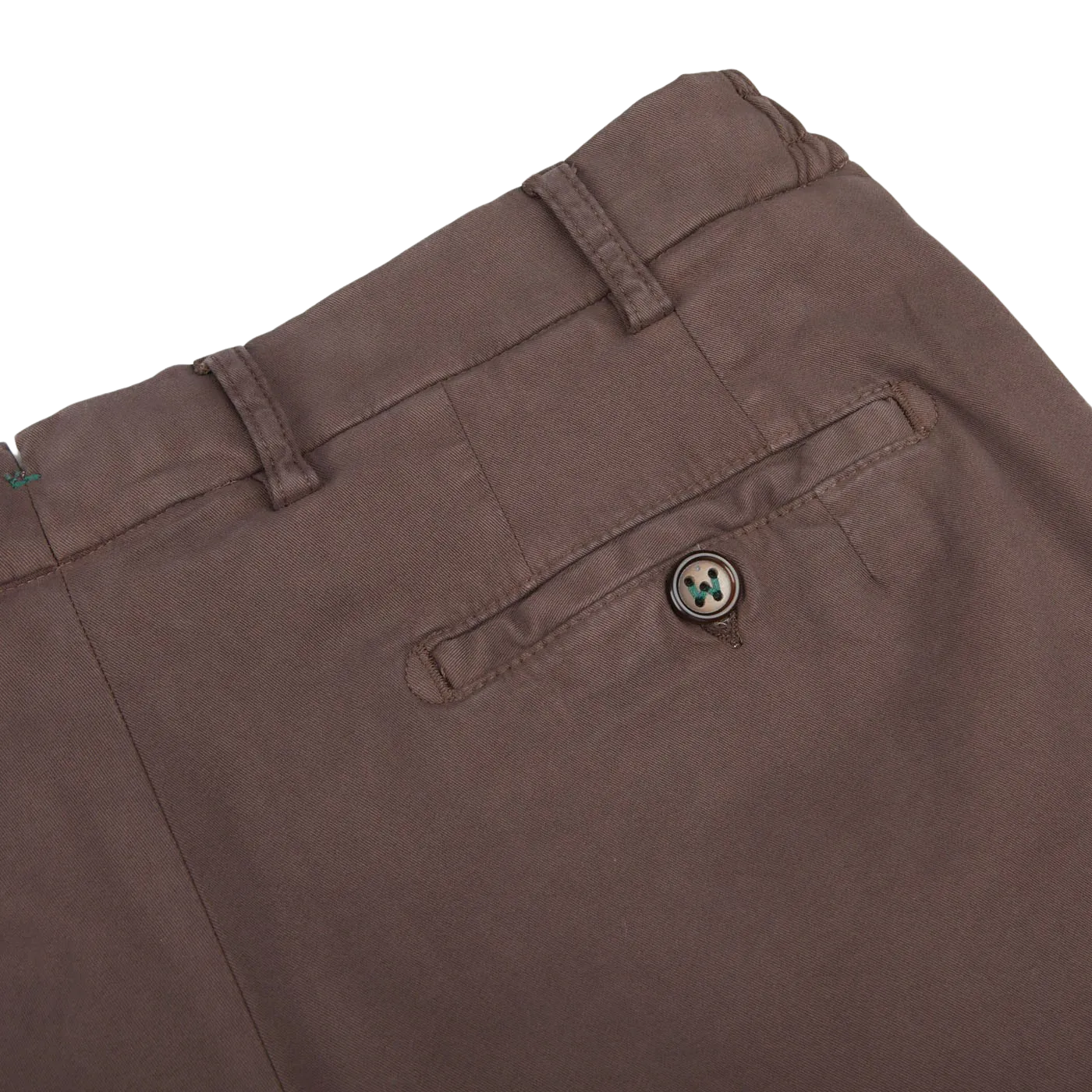 Chocolate Brown Cotton Stretch Chinos