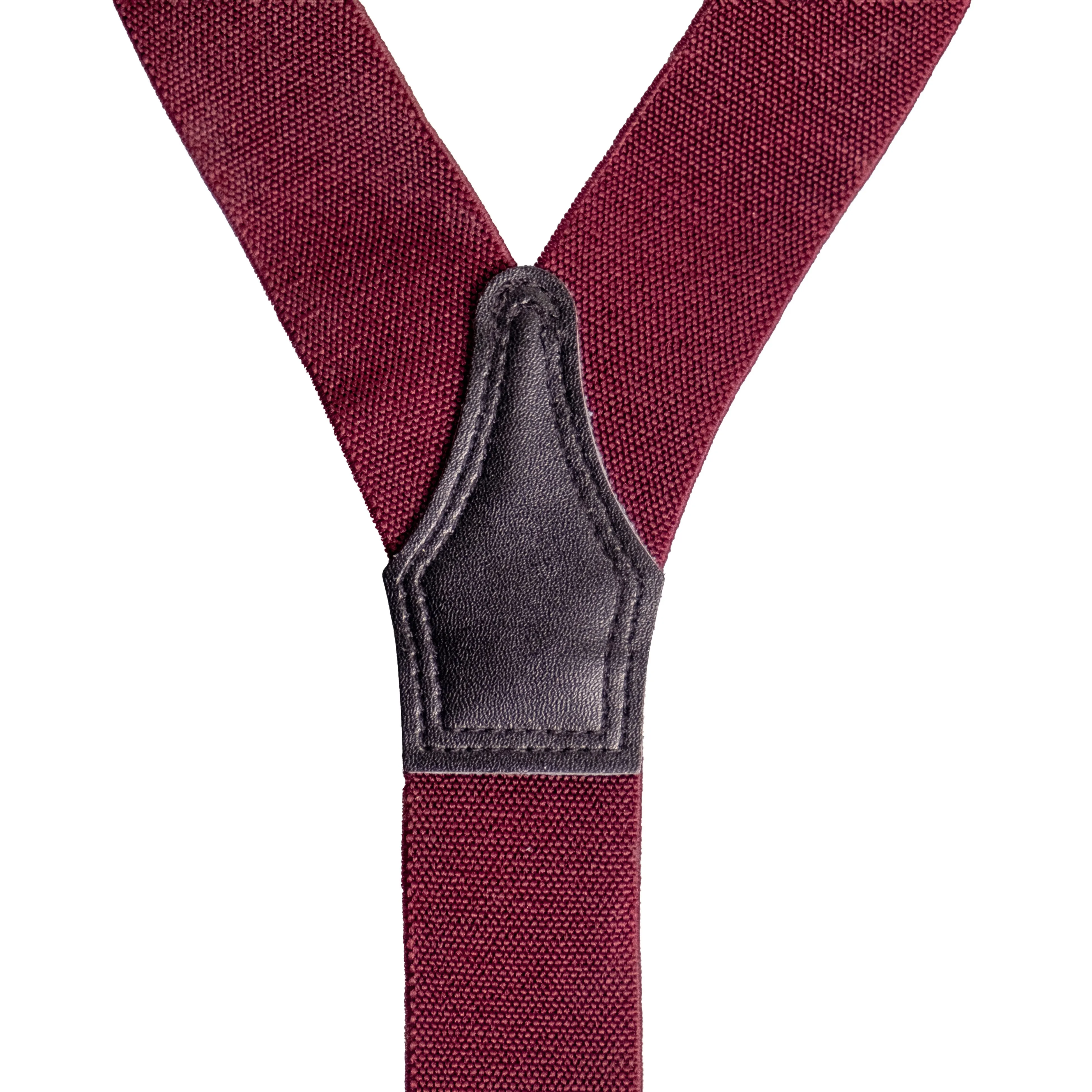 Chokore Y-shaped Plain Convertible Suspenders (Burgundy)