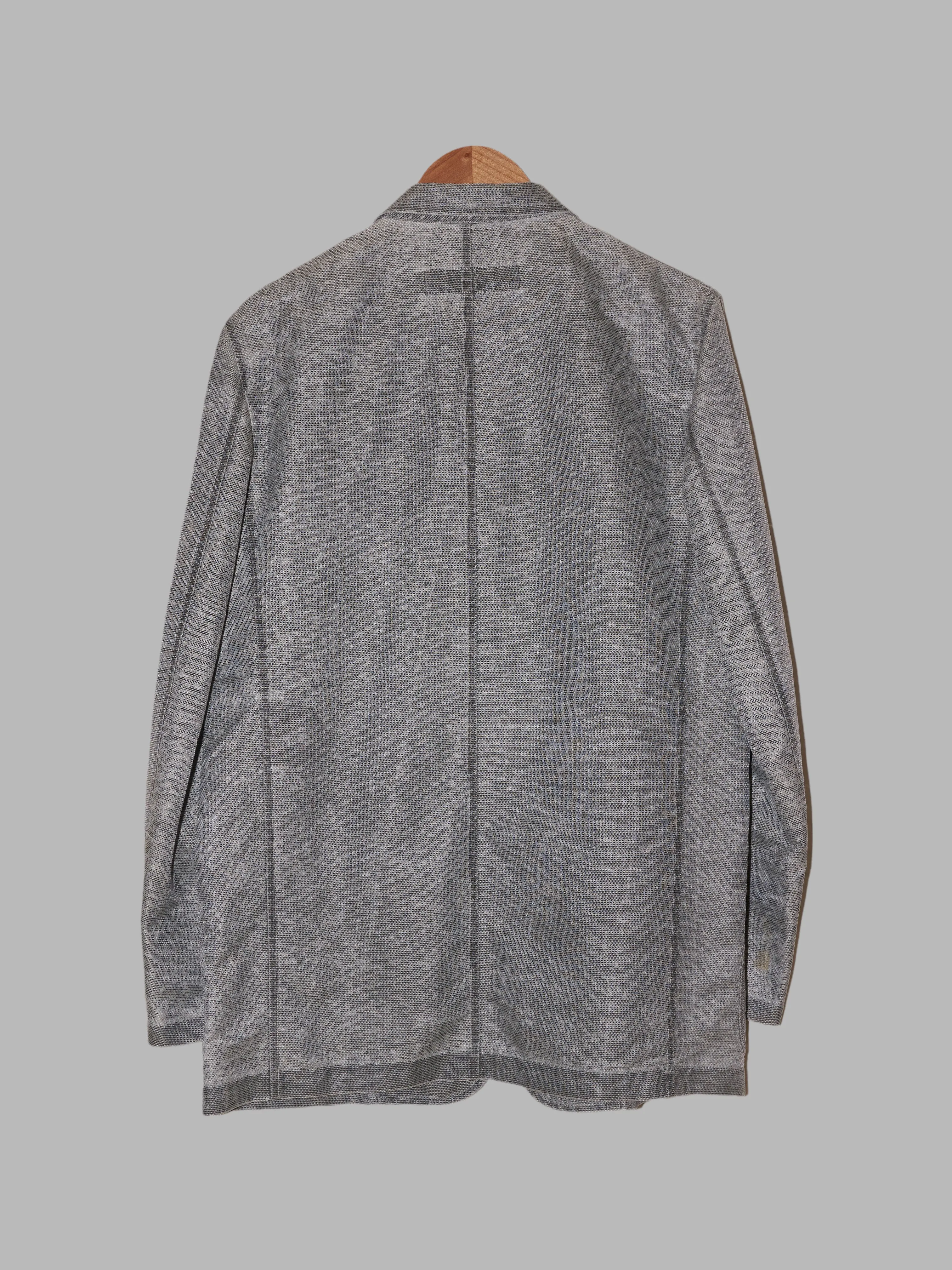 Comme des Garcons Homme 2000 grey nylon three button blazer - M