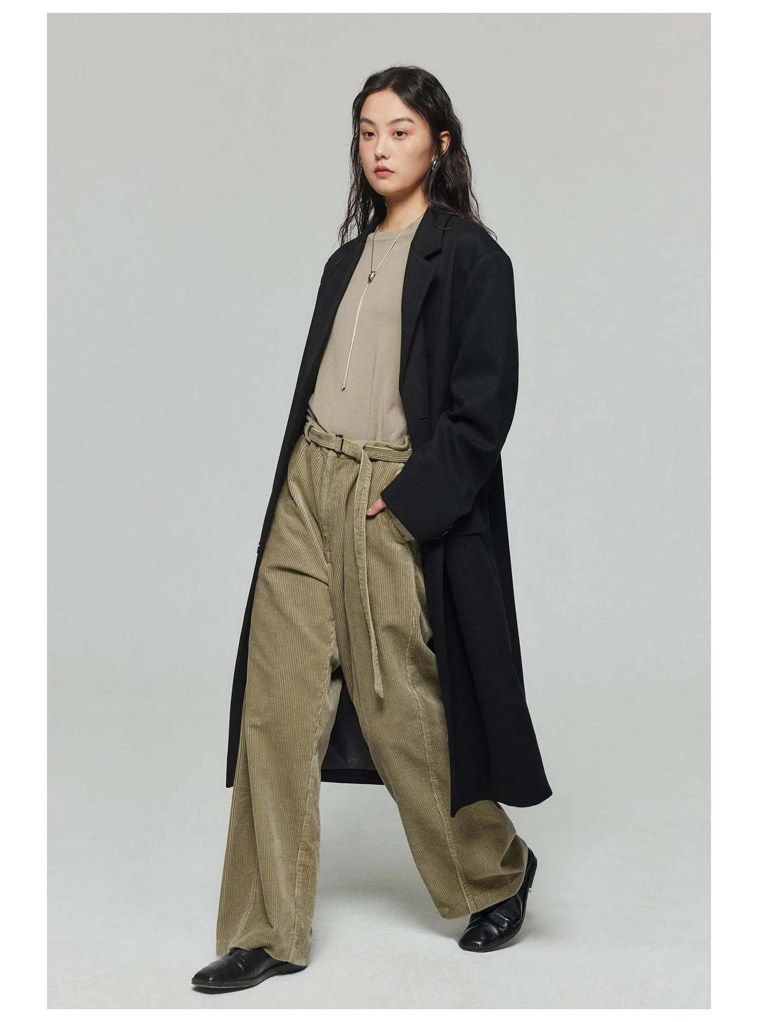 Corduroy Wide Leg Casual Pants